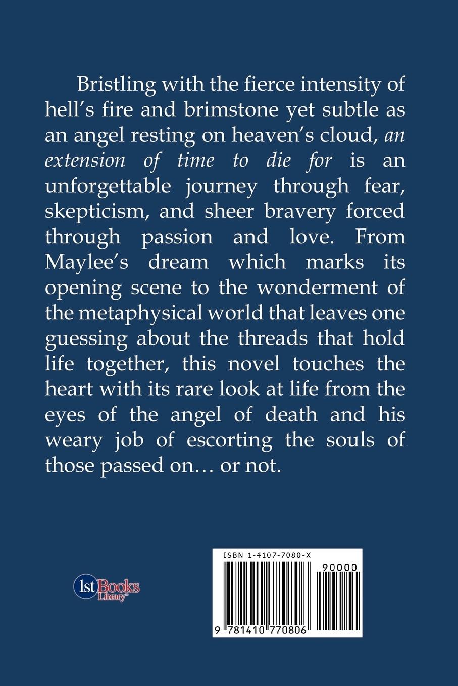 Rückseitencover An Extension of Time to Die For