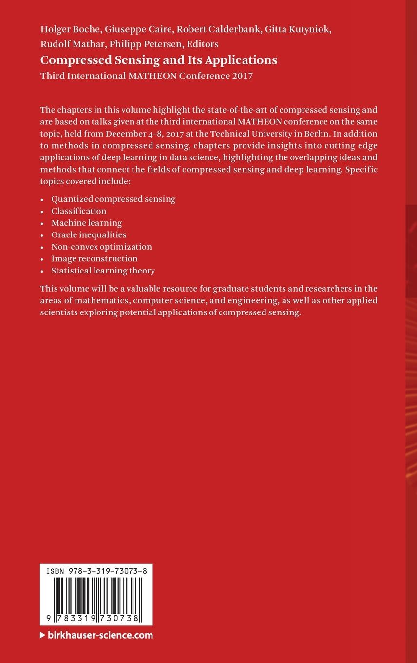 Rückseitencover Compressed Sensing and Its Applications