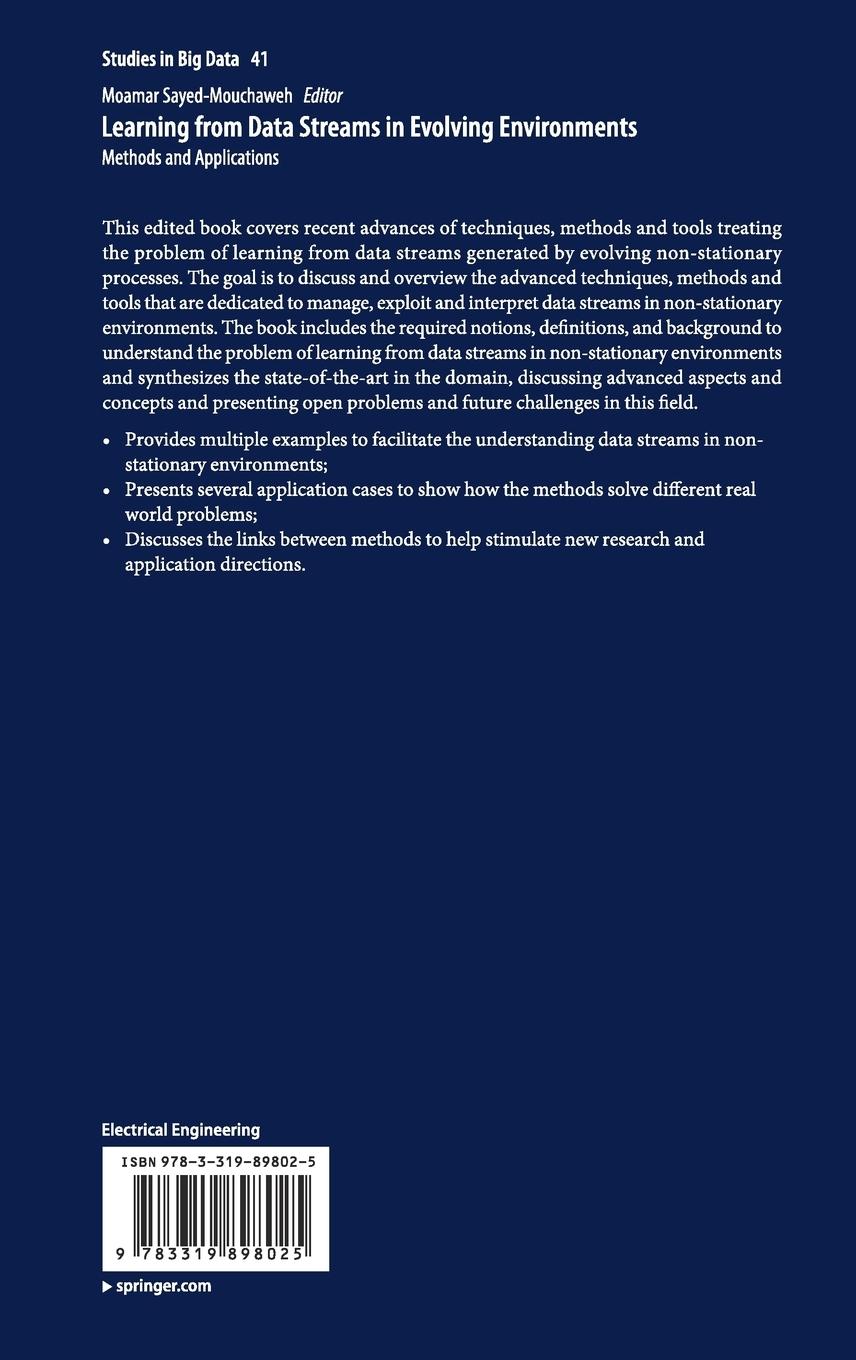 Rückseitencover Learning from Data Streams in Evolving Environments