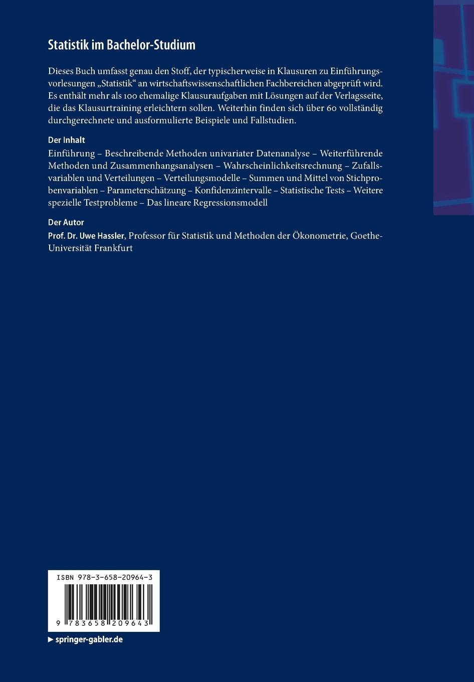 Rückseitencover Statistik im Bachelor-Studium