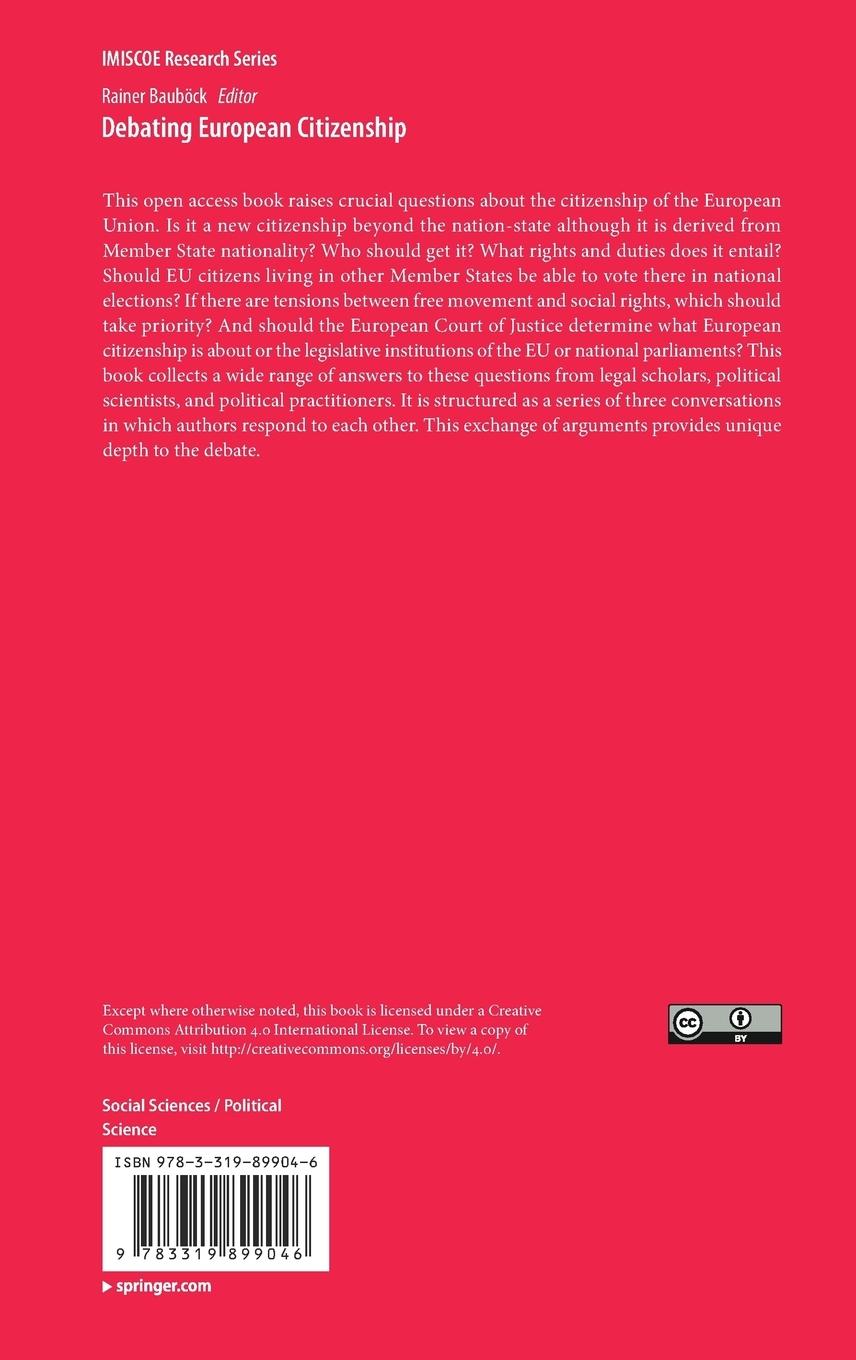 Rückseitencover Debating European Citizenship