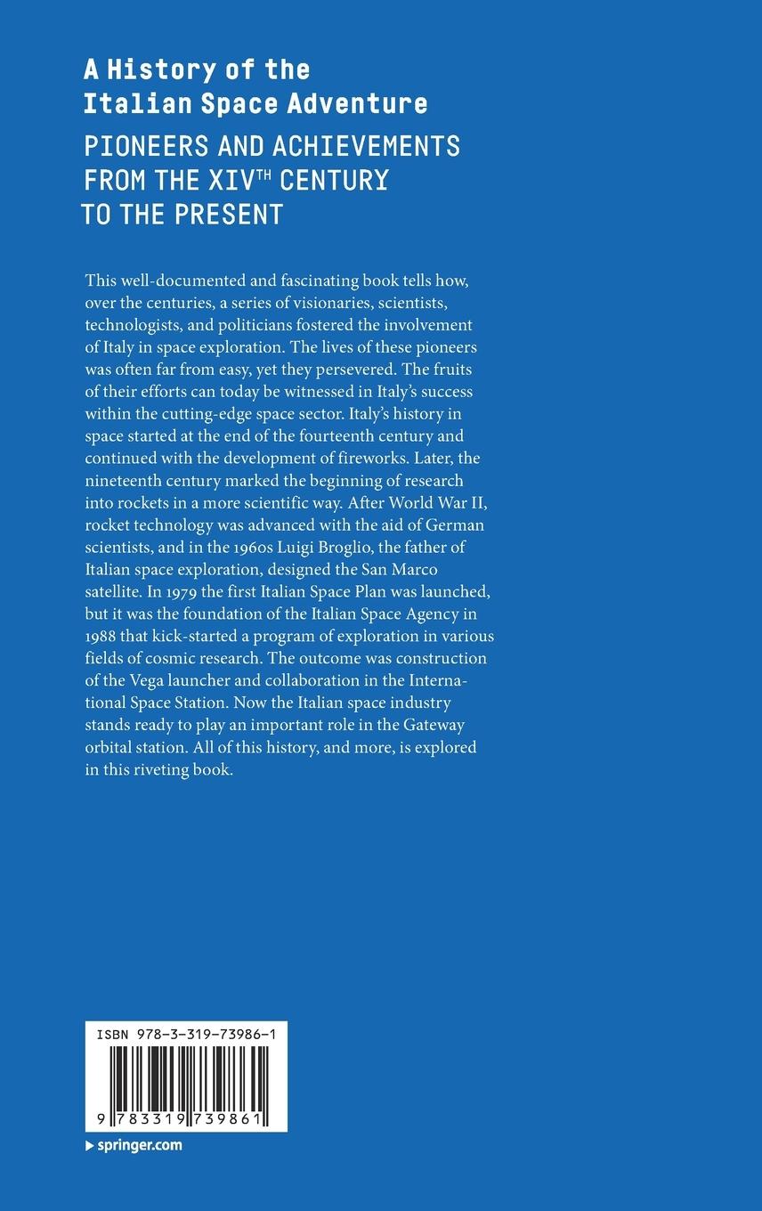 Rückseitencover A History of the Italian Space Adventure