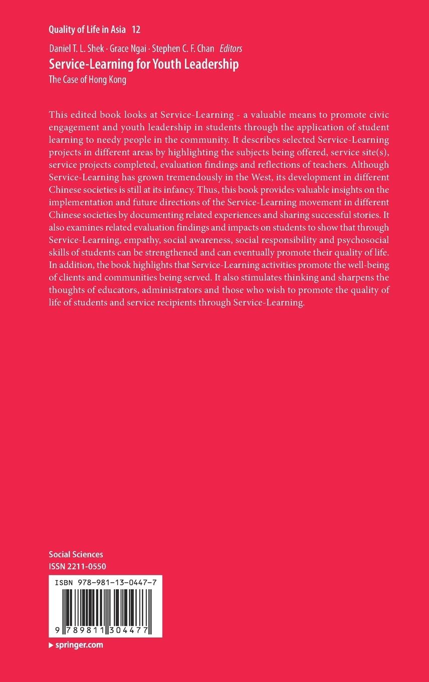 Rückseitencover Service-Learning for Youth Leadership