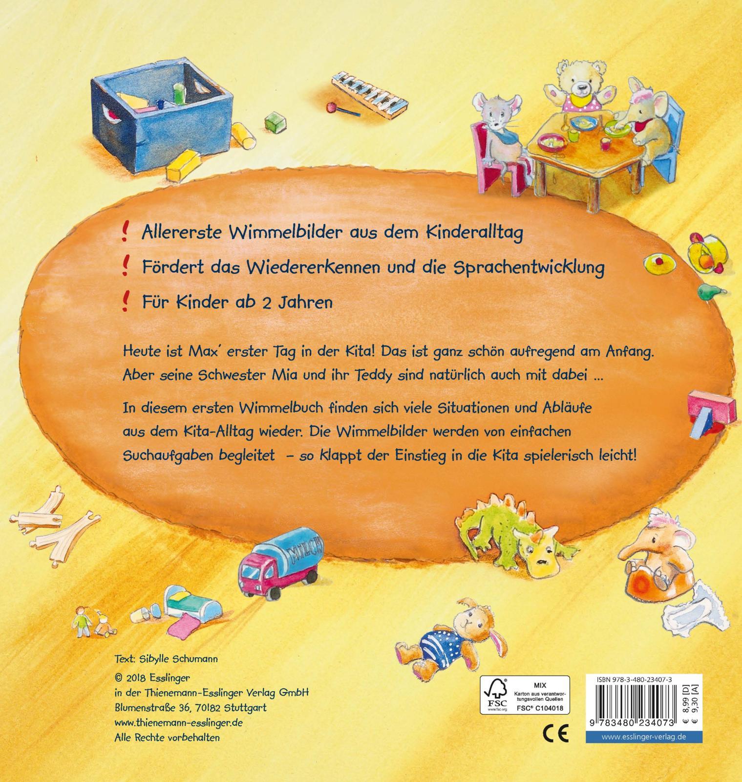 Rückseitencover Mein allererstes Wimmelbuch: Ein Tag in der Kita