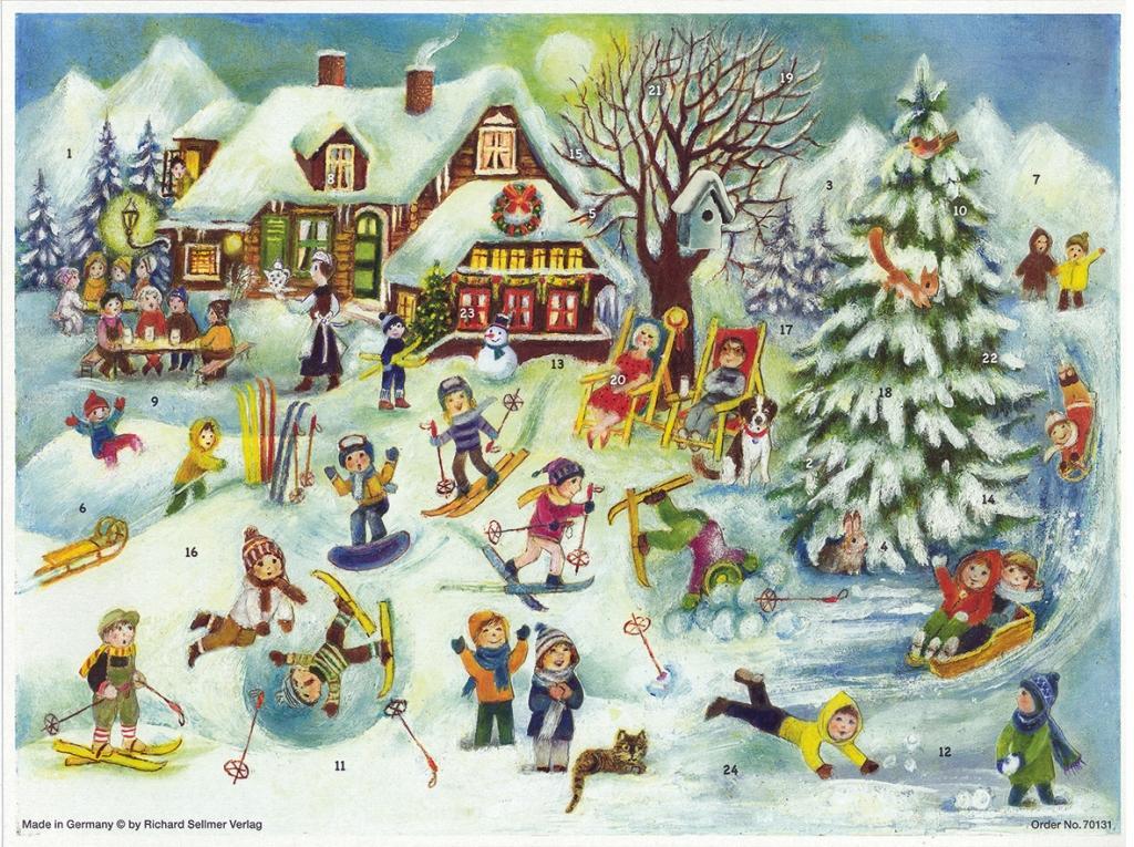 Vorderes Coverbild Adventskalender "Skihütte"