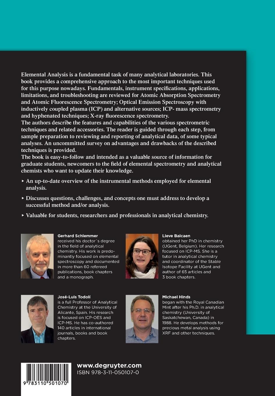 Rückseitencover Elemental Analysis