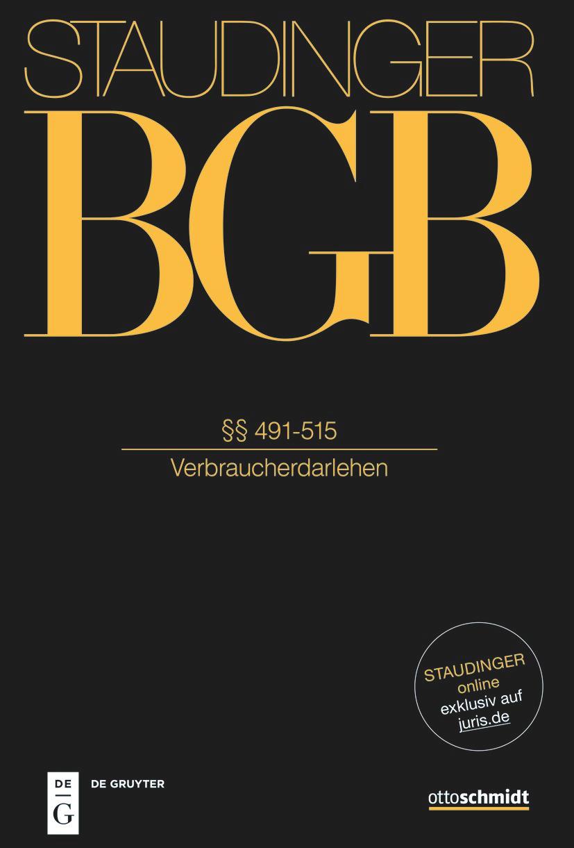 Vorderes Coverbild Staudingers Kommentar BGB §§ 491-512 (Verbraucherdarlehen)