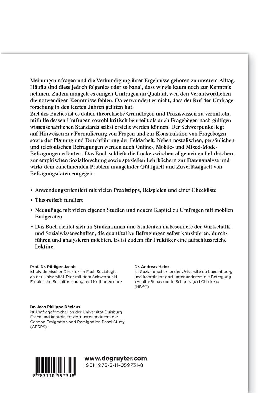 Rückseitencover Umfrage