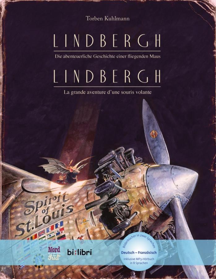 Vorderes Coverbild Lindbergh. Kinderbuch Deutsch-Französisch mit MP3-Hörbuch zum Herunterladen