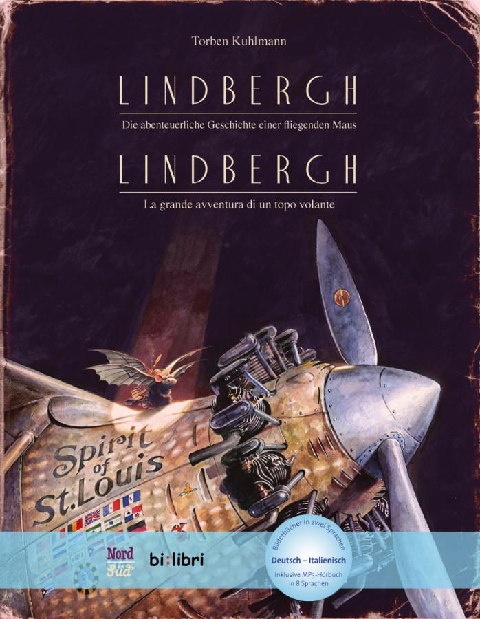 Vorderes Coverbild Lindbergh. Kinderbuch Deutsch-Italienisch mit MP3-Hörbuch zum Herunterladen