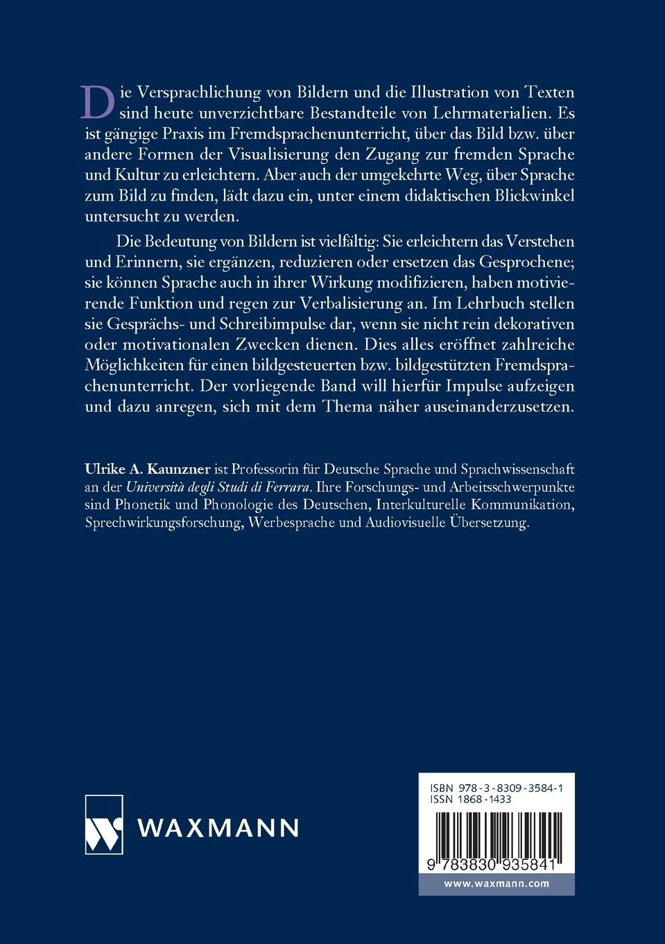 Rückseitencover Bild und Sprache