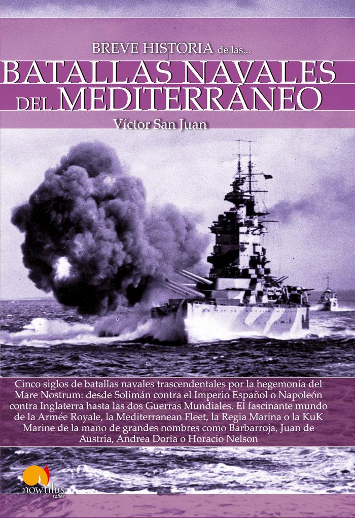 Vorderes Coverbild Breve historia de las batallas navales del Mediterráneo