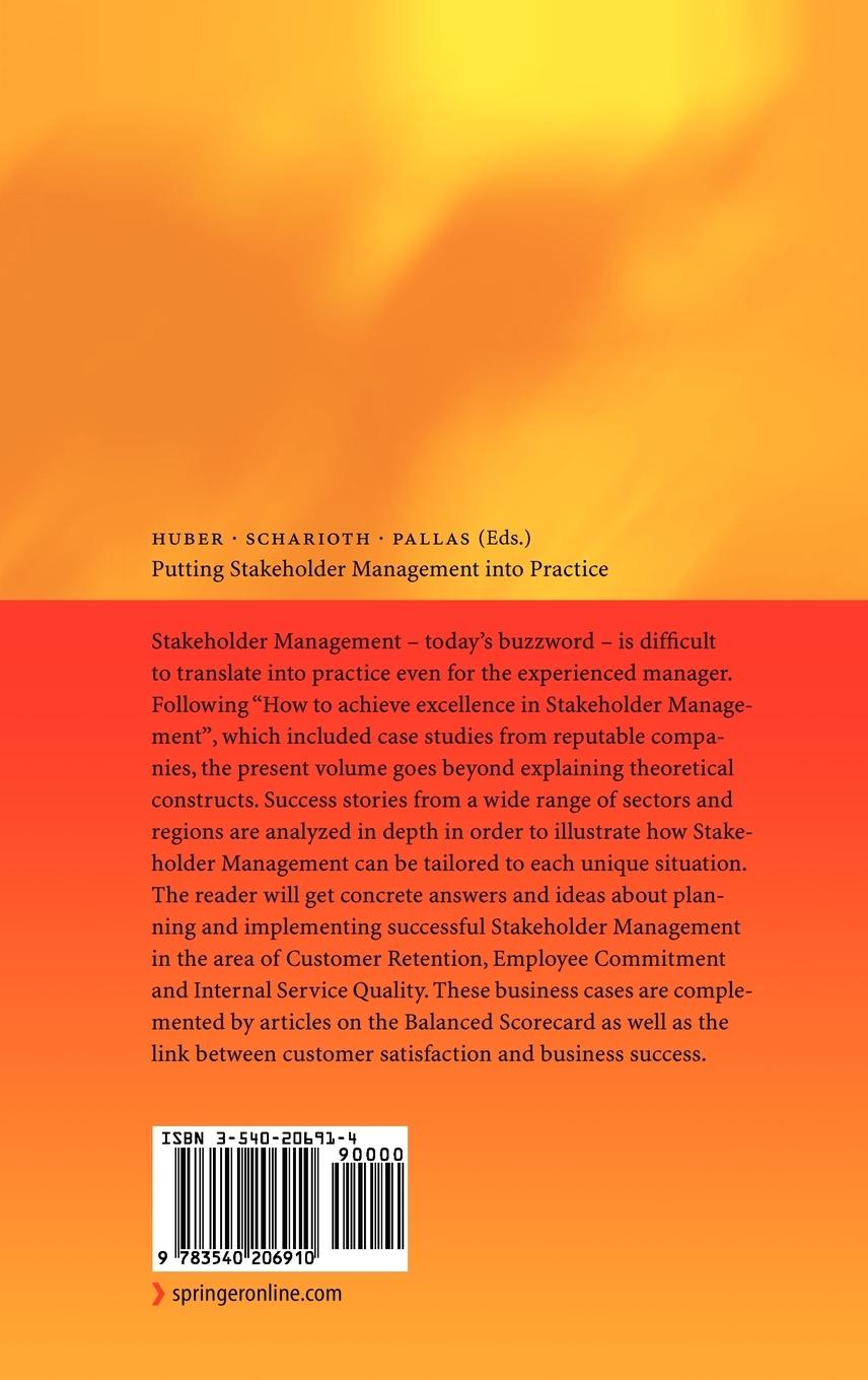 Rückseitencover Putting Stakeholder Management into Practice