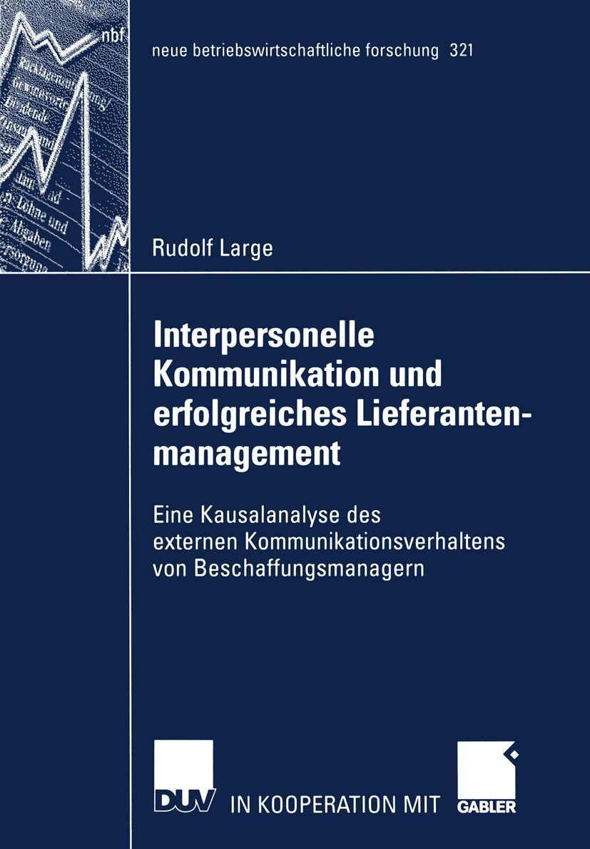 Vorderes Coverbild Interpersonelle Kommunikation und erfolgreiches Lieferantenmanagement