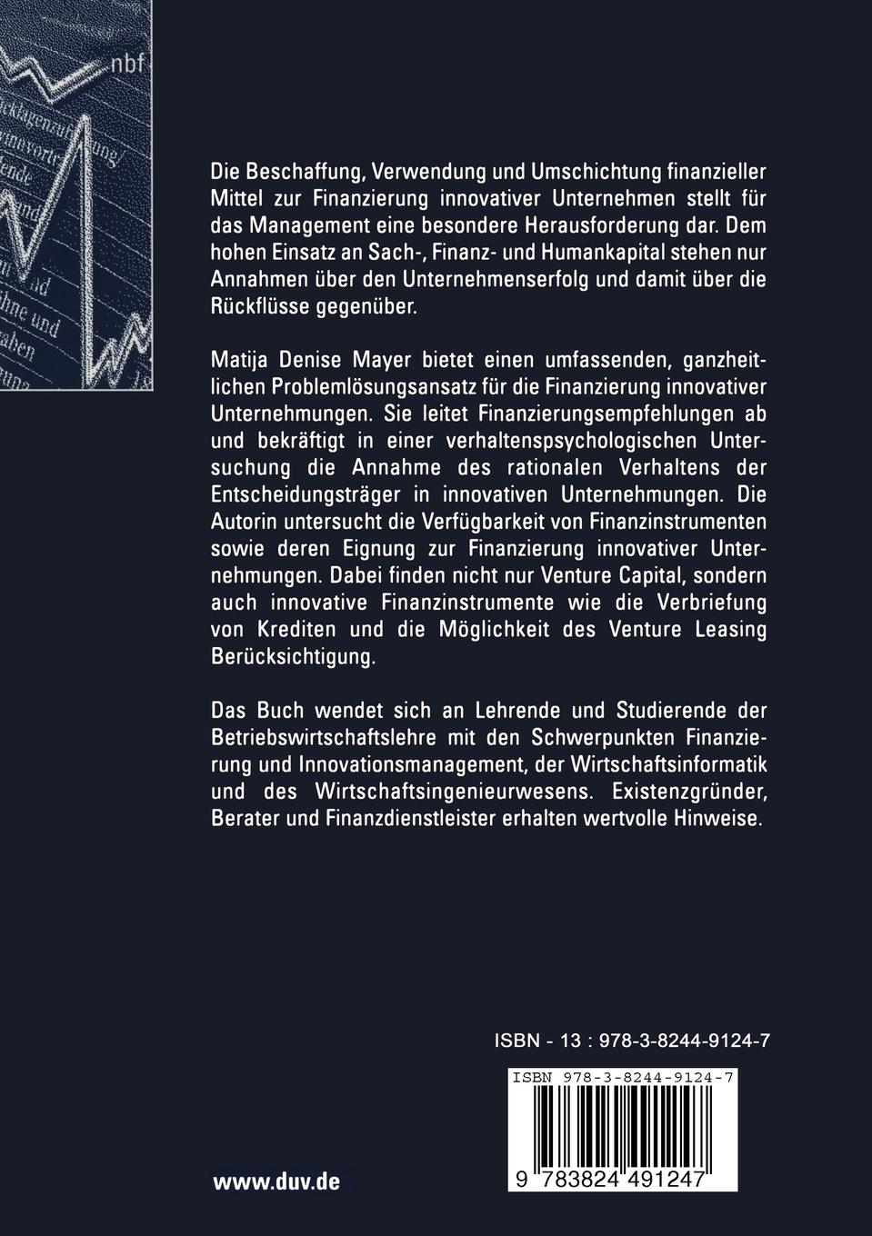 Rückseitencover Venture Finance