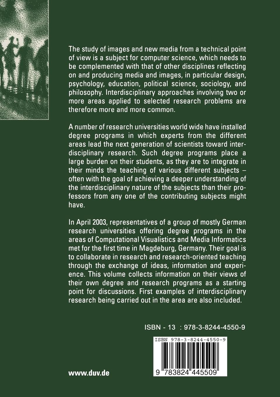 Rückseitencover Computational Visualistics, Media Informatics, and Virtual Communities