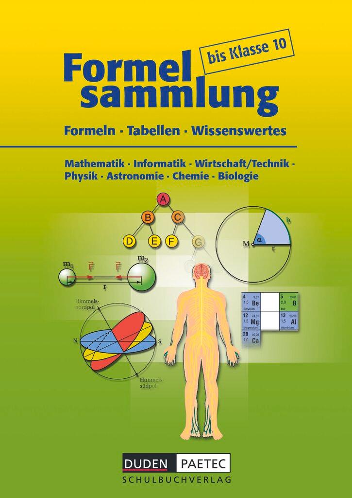 Vorderes Coverbild Formelsammlung bis Klasse 10