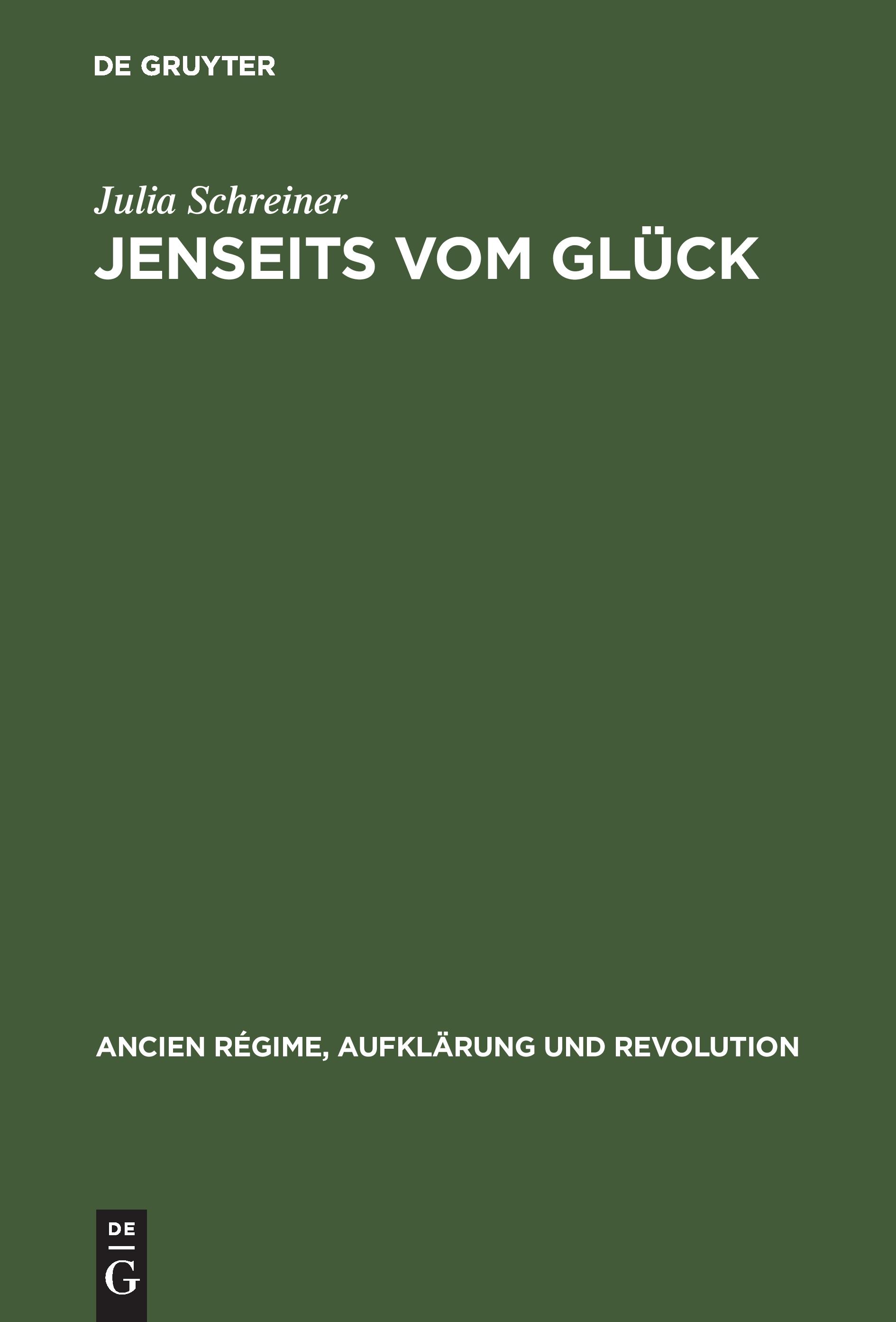 Vorderes Coverbild Jenseits vom Glück