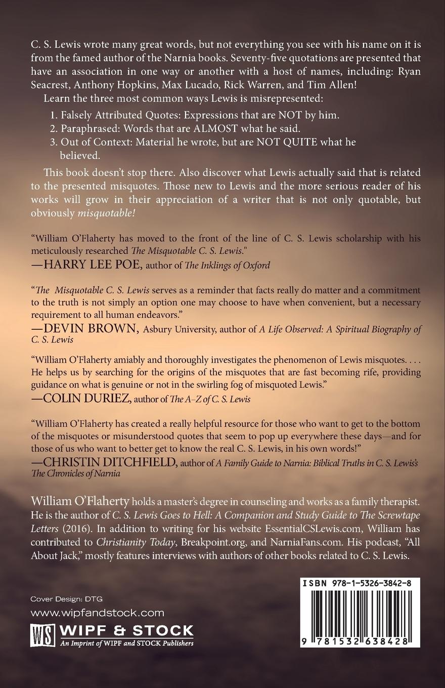 Rückseitencover The Misquotable C.S. Lewis