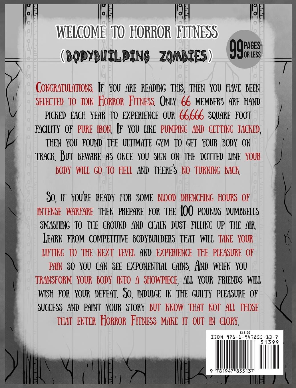 Rückseitencover Adult Coloring Book Horror Fitness