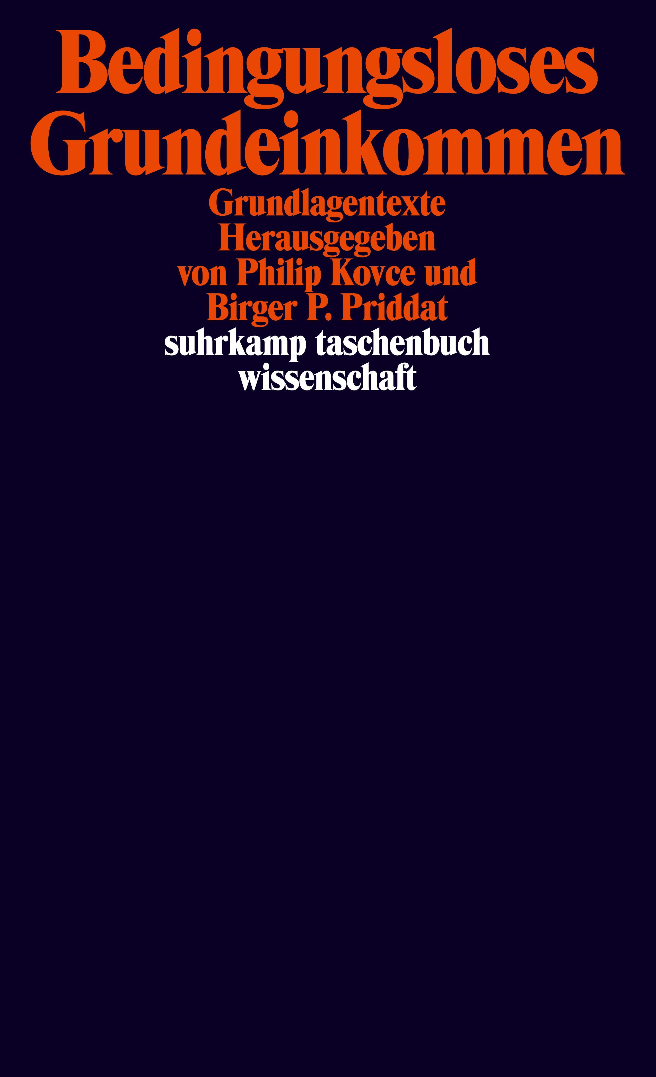 Vorderes Coverbild Bedingungsloses Grundeinkommen