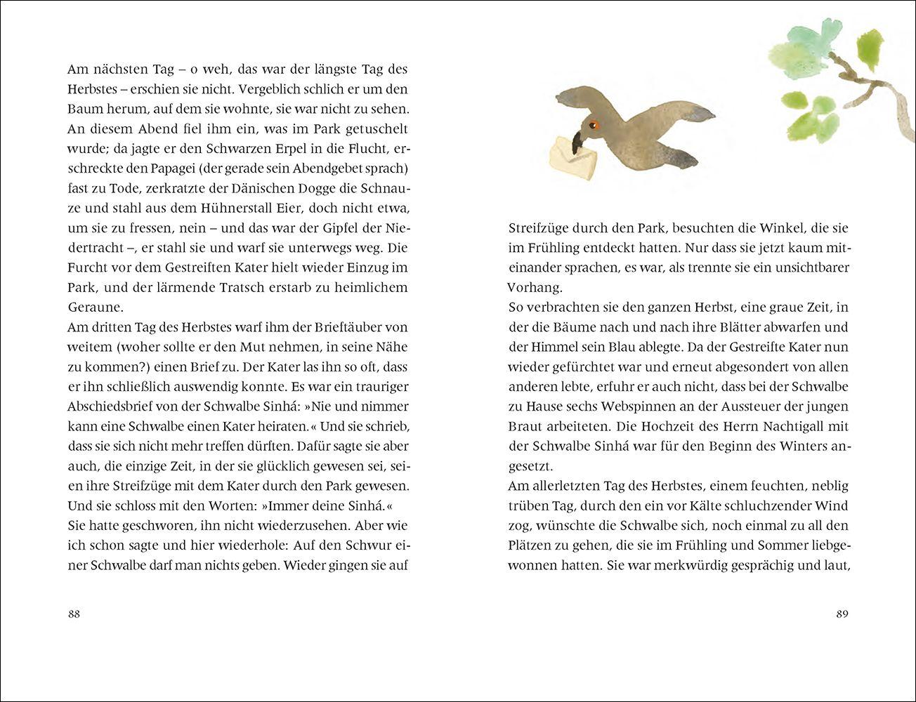 Beispielinhalt (Bild) Der gestreifte Kater und die Schwalbe Sinhá