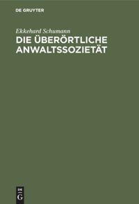 Vorderes Coverbild Die überörtliche Anwaltssozietät