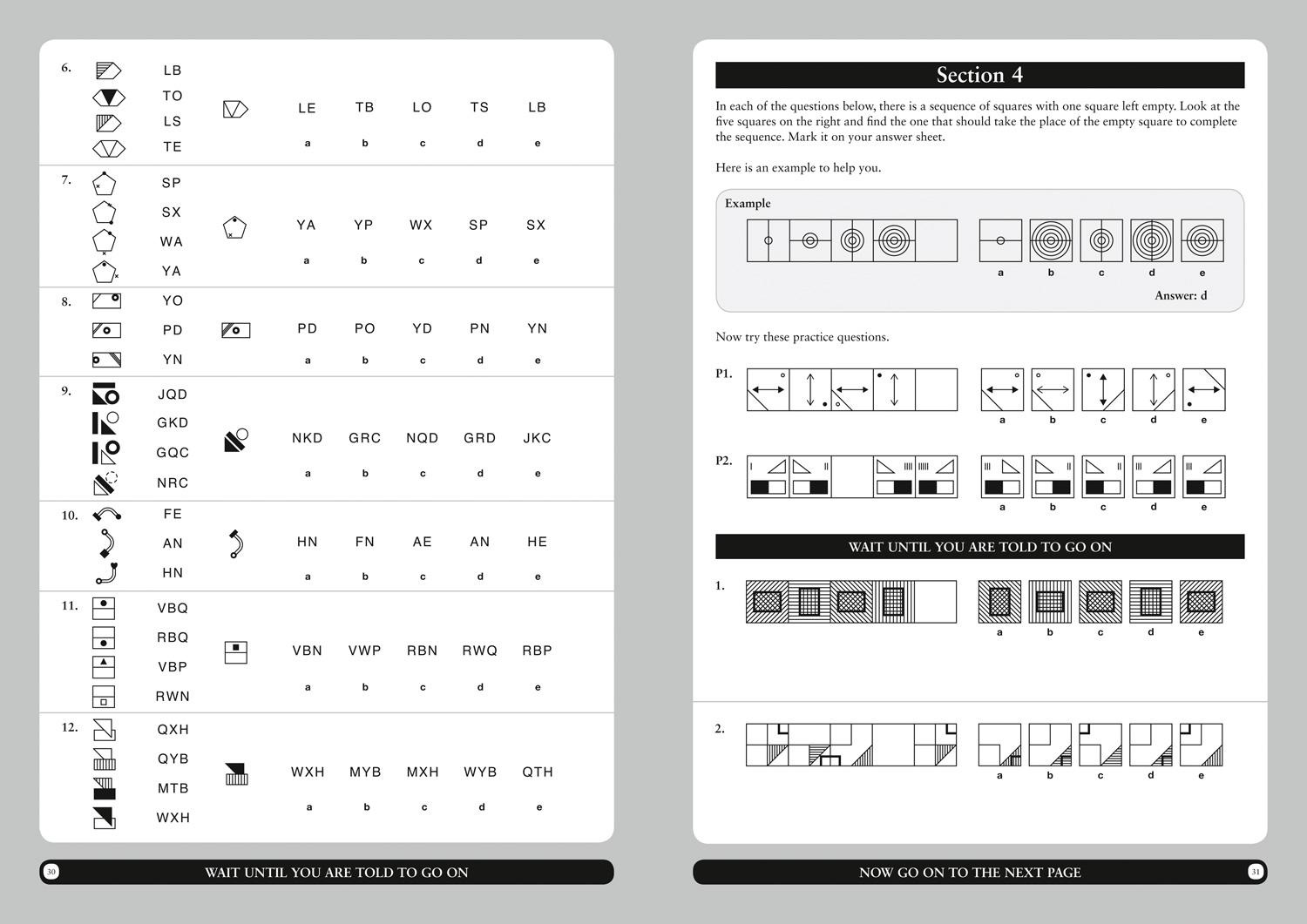 Beispielinhalt (Bild) 11+ Non-Verbal Reasoning Practice Papers Book 2