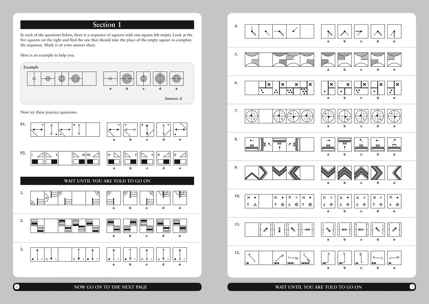 Beispielinhalt (Bild) 11+ Non-Verbal Reasoning Practice Papers Book 2