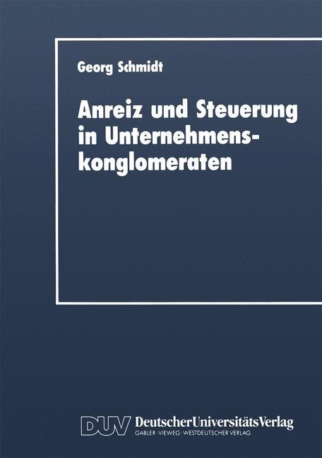 Vorderes Coverbild Anreiz und Steuerung in Unternehmenskonglomeraten