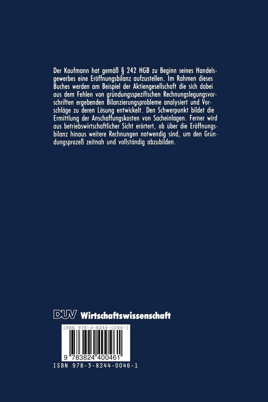 Rückseitencover Gründungsrechnungslegung