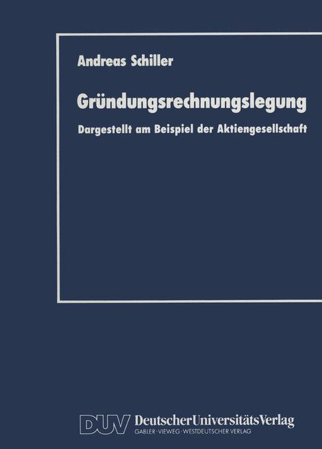 Vorderes Coverbild Gründungsrechnungslegung
