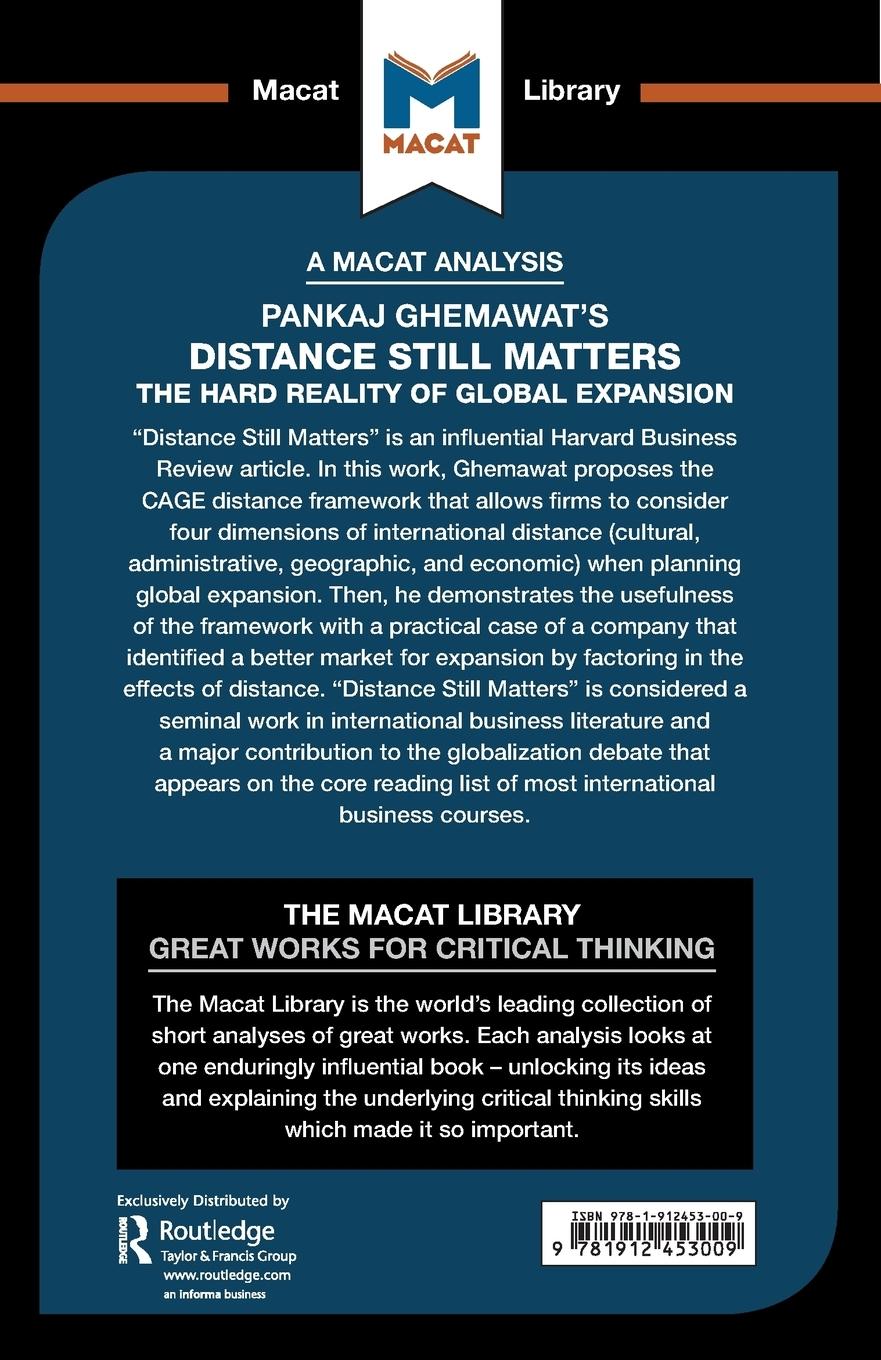 Rückseitencover An Analysis of Pankaj Ghemawat's Distance Still Matters