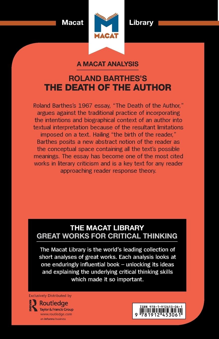 Rückseitencover An Analysis of Roland Barthes's The Death of the Author