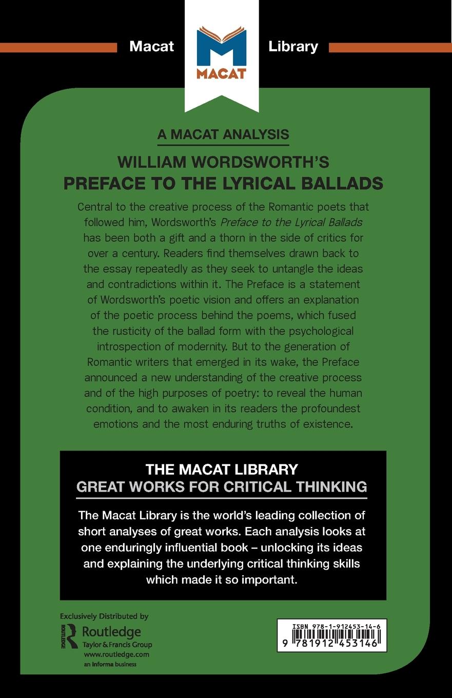 Rückseitencover An Analysis of William Wordsworth's Preface to The Lyrical Ballads