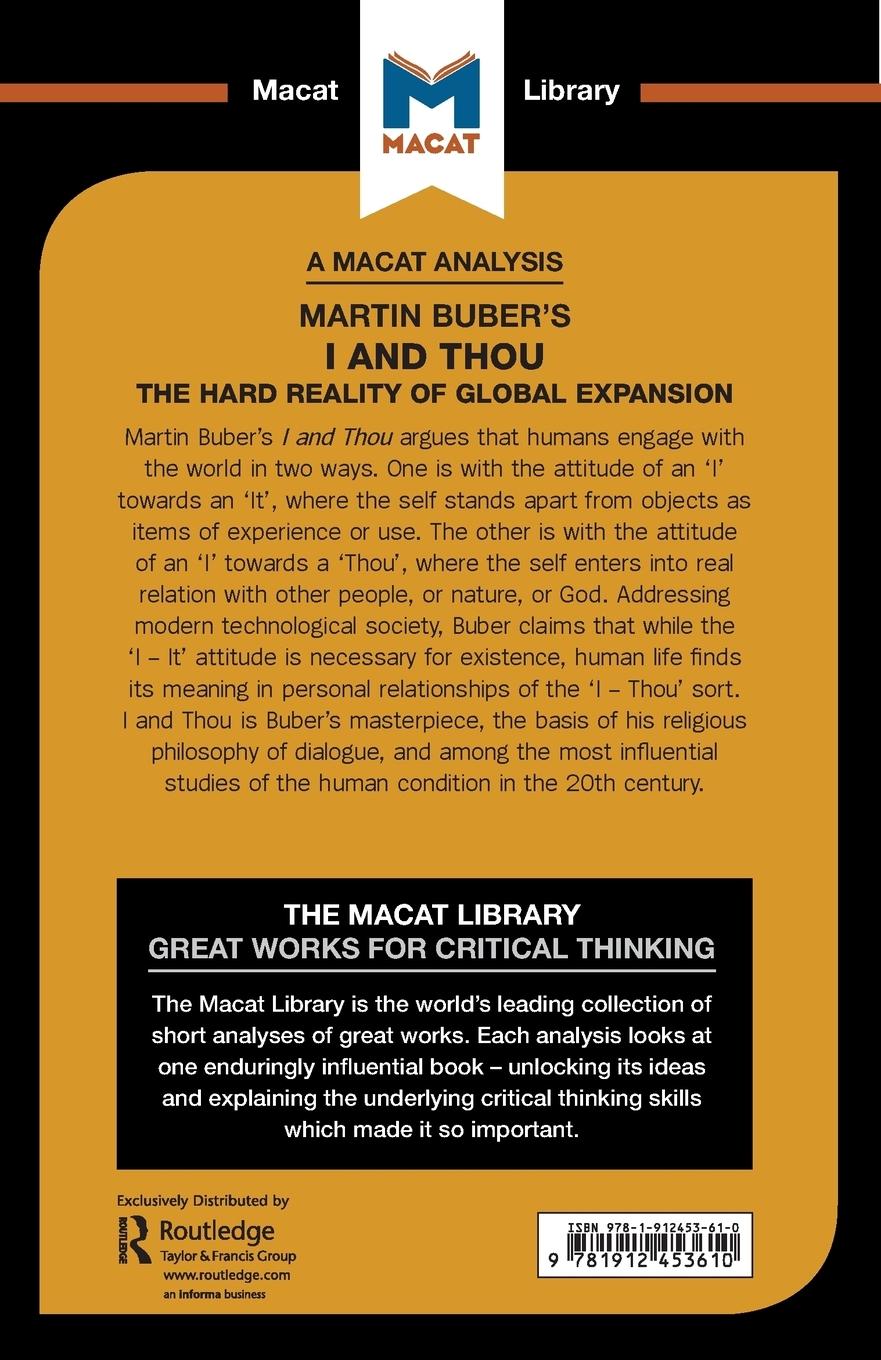 Rückseitencover An Analysis of Martin Buber's I and Thou