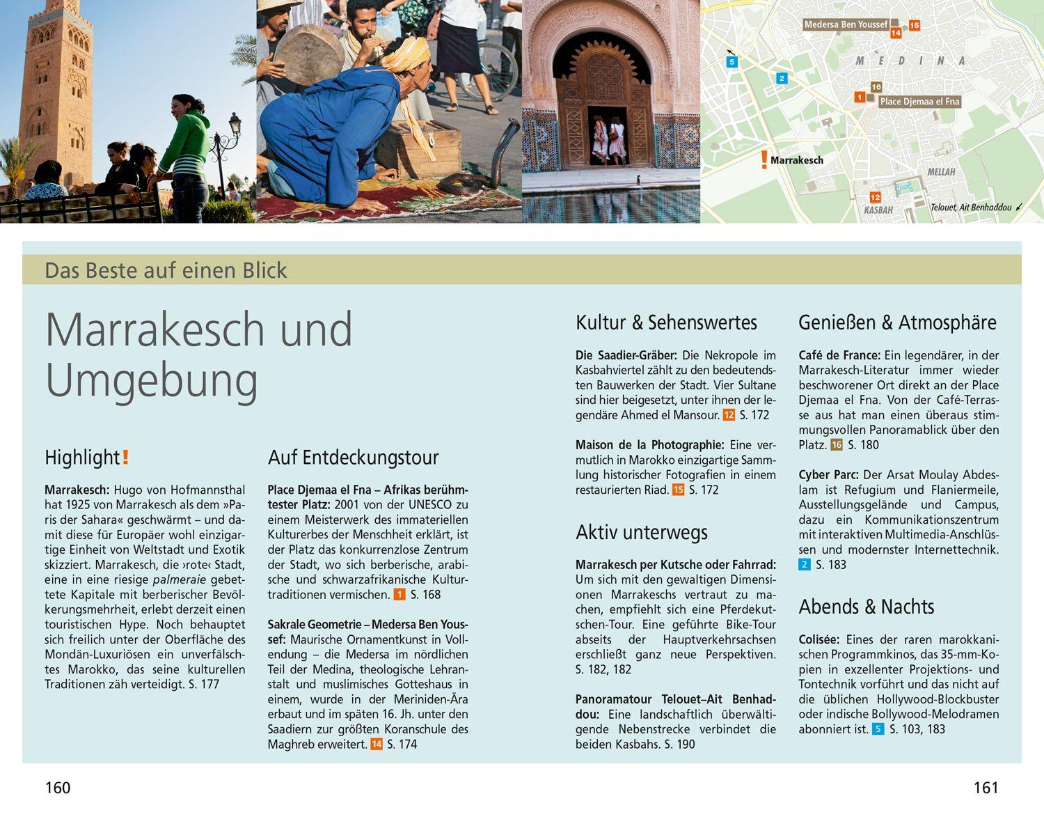 Beispielinhalt (Bild) DuMont Reise-Taschenbuch Marokko, Der Süden mit Agadir & den Königsstädten
