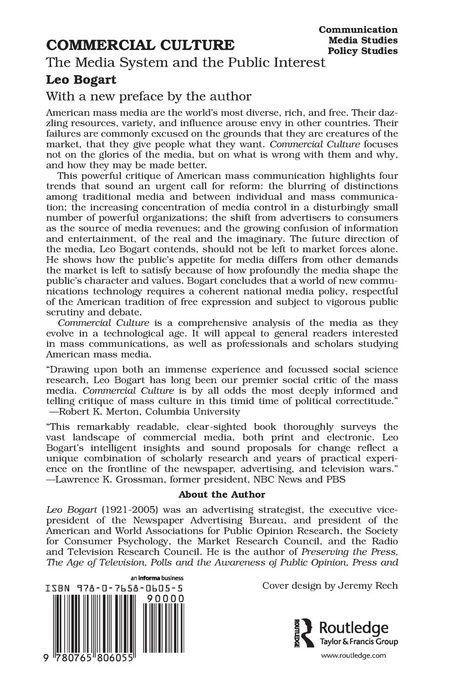 Rückseitencover Commercial Culture