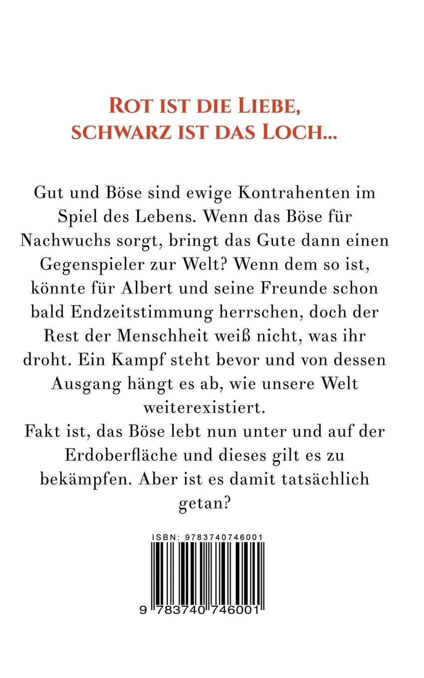 Rückseitencover Rot ist die Liebe, schwarz ist das Loch ...