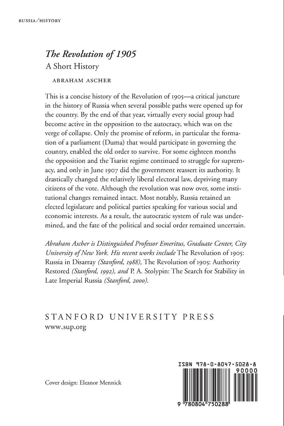 Rückseitencover The Revolution of 1905