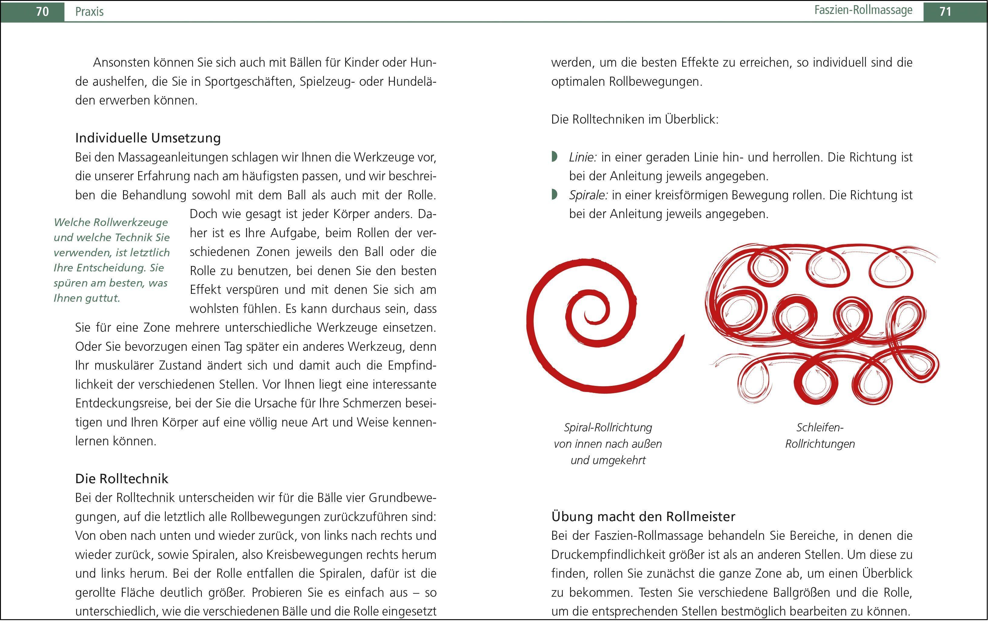 Beispielinhalt (Bild) Rolle dich schmerzfrei