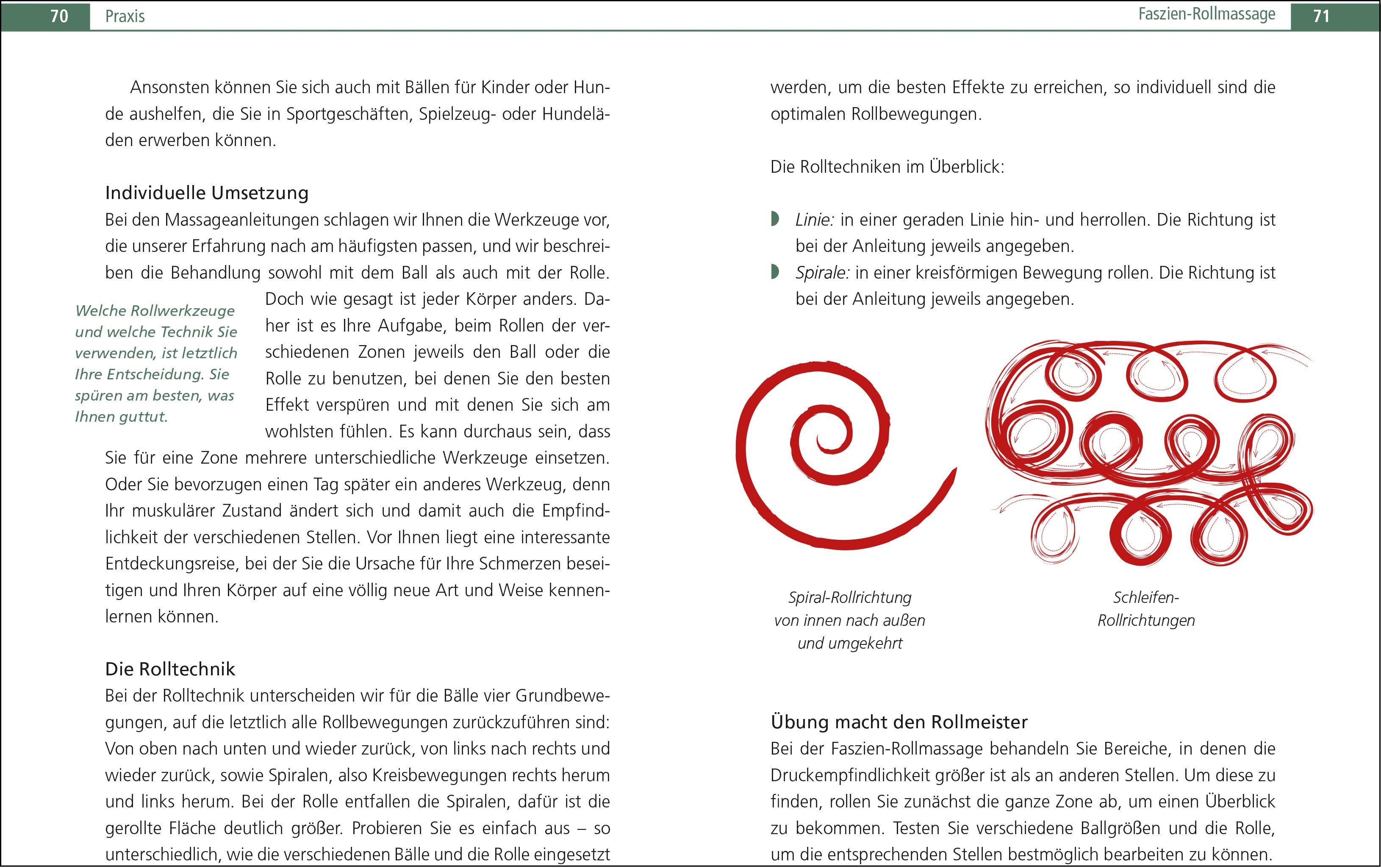 Beispielinhalt (Bild) Rolle dich schmerzfrei