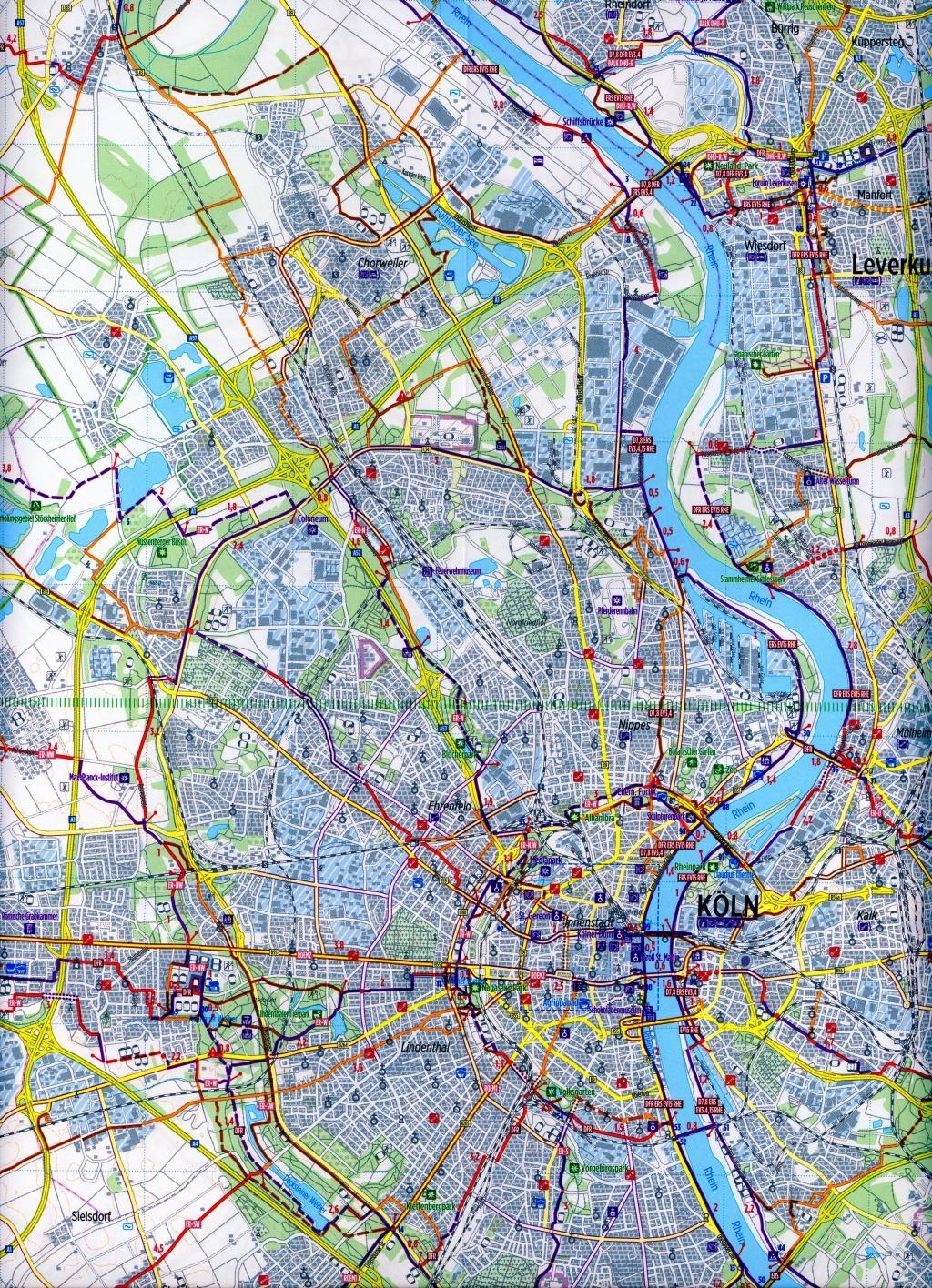 Beispielinhalt (Bild) Bikeline Radwanderkarte Köln / Bonn 1 : 60 000