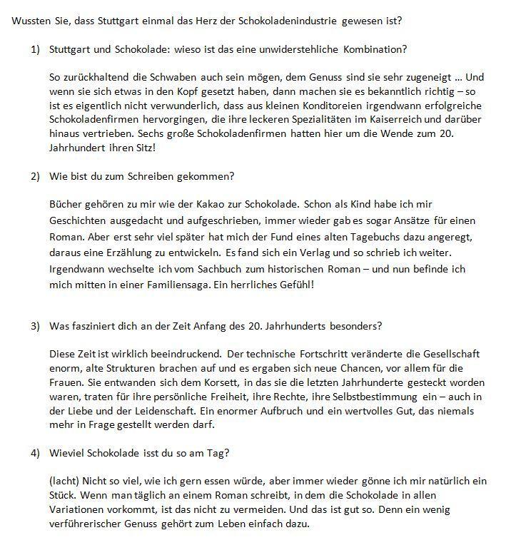 Beispielinhalt (Bild) Die Schokoladenvilla