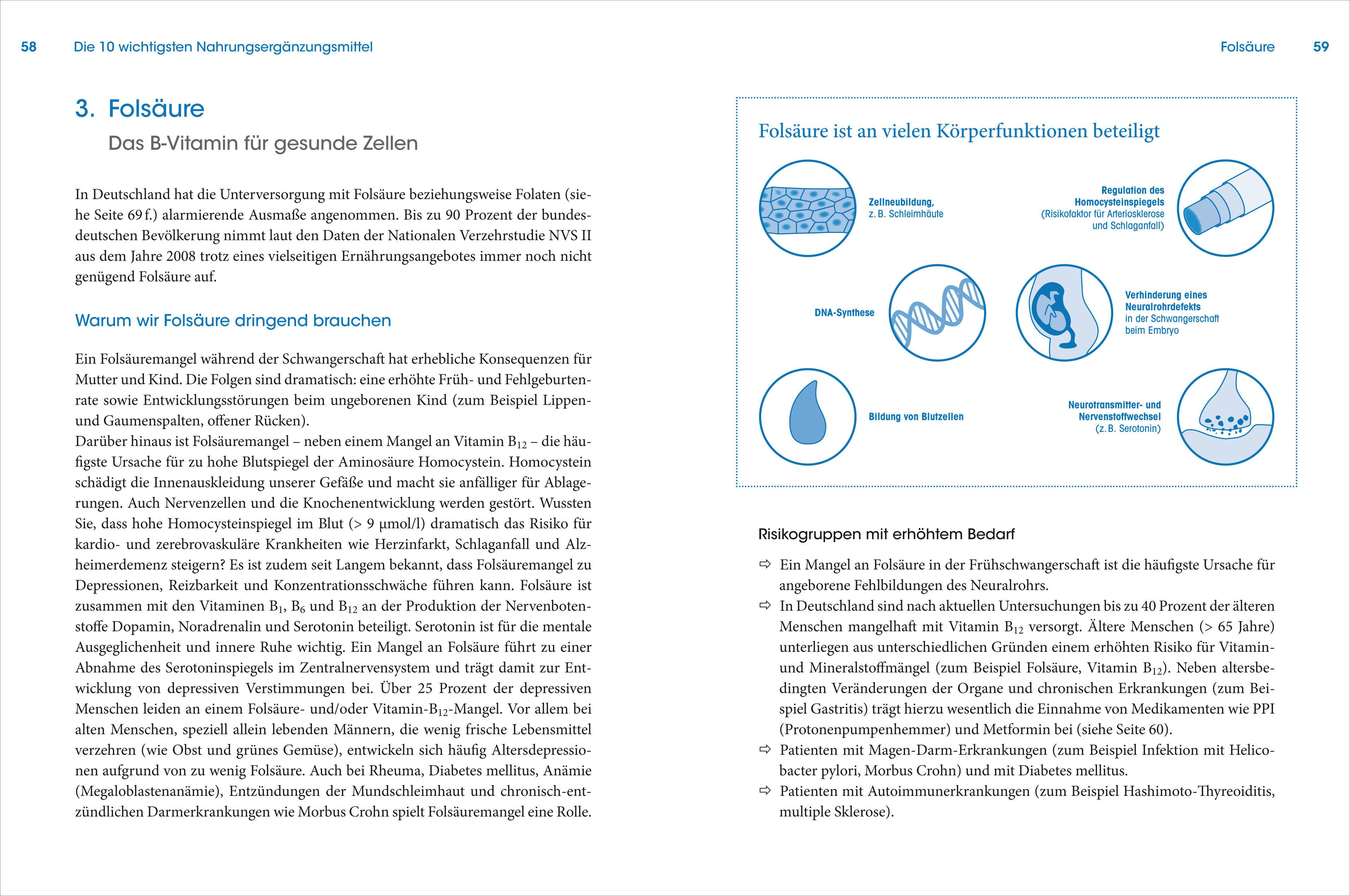 Beispielinhalt (Bild) Die wichtigsten Nahrungsergänzungsmittel