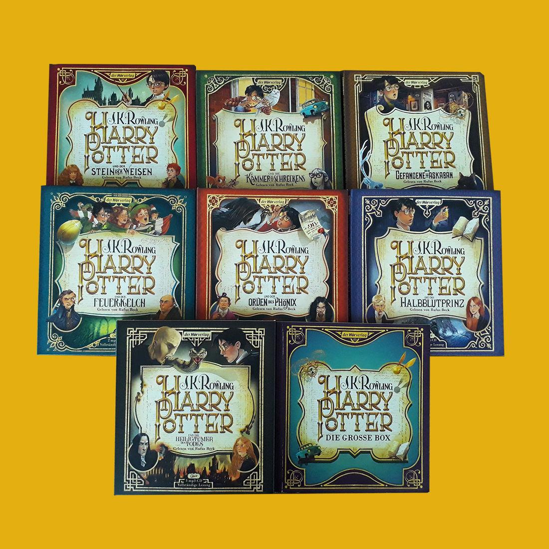 Beispielinhalt (Bild) Harry Potter. Die große Box zum Jubiläum. Alle 7 Bände.