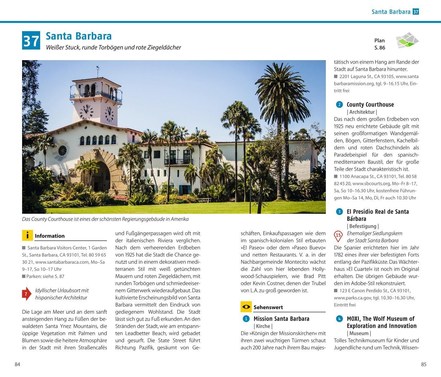 Beispielinhalt (Bild) ADAC Reiseführer Kalifornien