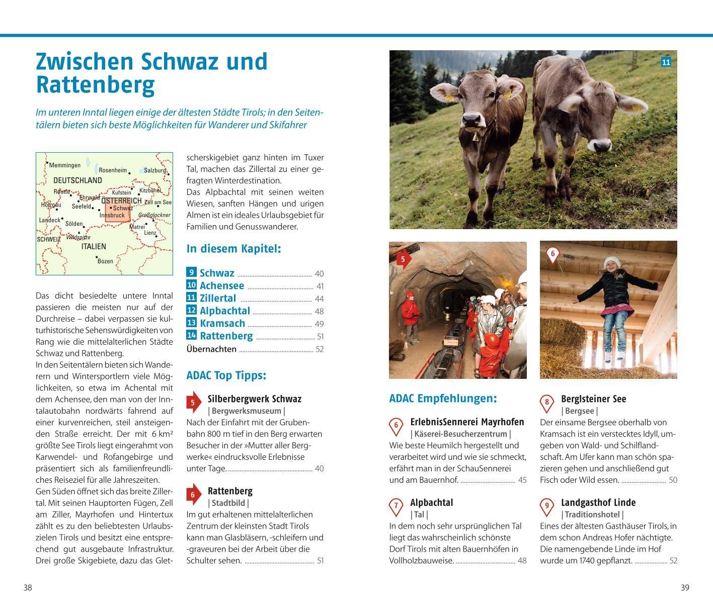 Beispielinhalt (Bild) ADAC Reiseführer Tirol