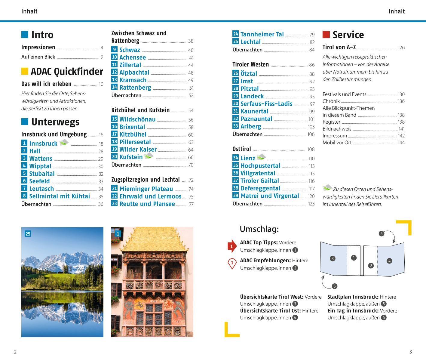 Beispielinhalt (Bild) ADAC Reiseführer Tirol