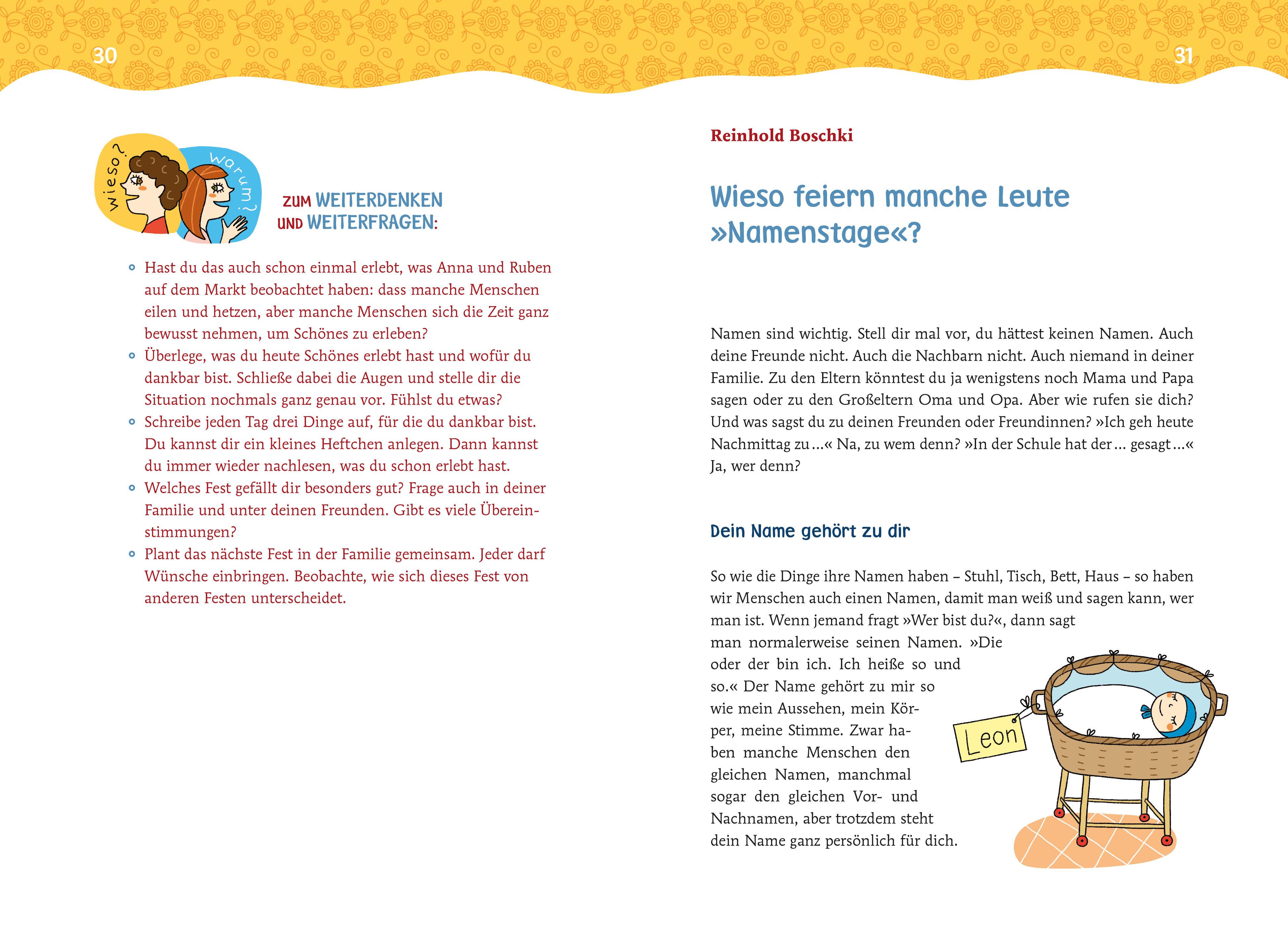 Beispielinhalt (Bild) Warum haben wir sonntags frei?